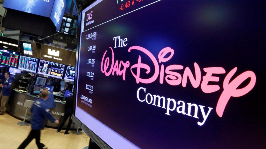 The Walt Disney Company logo on floor of NYSE