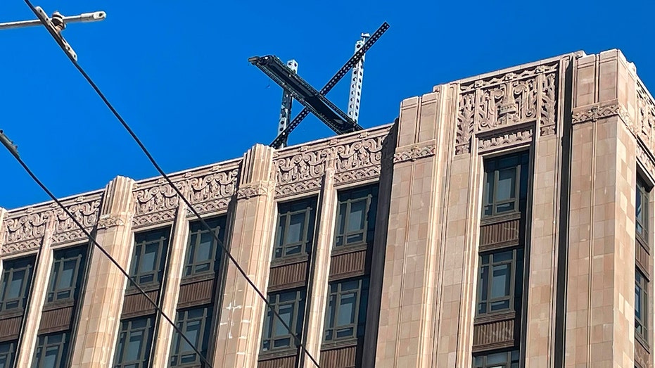 The 'X' logo sits atop Twitter HQ in San Francisco